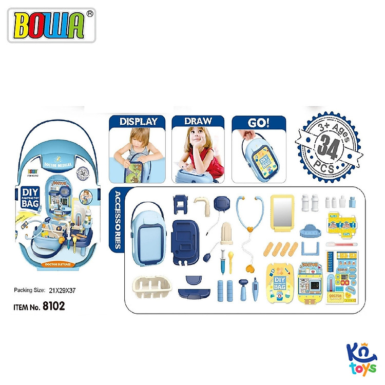 Bộ bác sĩ BOWA 8102 - 34 chi tiết Chính hãng Ưu đãi - Hình ảnh 3