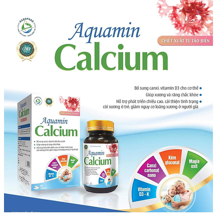 Viên Uống Bổ Sung Canxi Chiết Xuất Từ Tảo Biển Aquamin Supercal Plus - Bổ Sung Canxi Nano, Vitamin D3, Vitamin K2 (Mk7) Cho Người Thiếu Hụt Canxi - Lọ 30 Viên