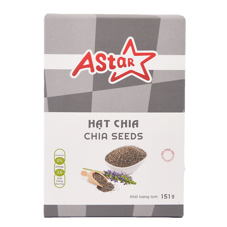 Hạt Chia Nam Mỹ Astar 151g Nhập Khẩu Peru Tự Nhiên Cao Cấp Loại 1