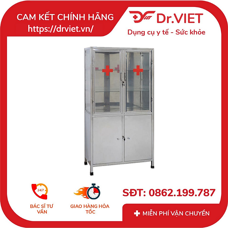 Tủ dụng cụ y tế inox TYT-01 chuyên dụng trong y tế