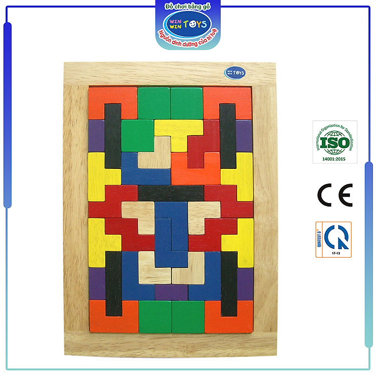 Mua tại Lazada: Mua Bộ xếp gạch gỗ Winwintoys 67152 Chính hãng Giá tốt