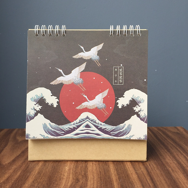 Lịch Để Bàn 2020 Chữ A Dễ Thương Cánh Cò Phiêu Du Stork