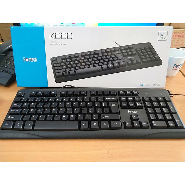 Bàn phím có dây Fortech K880 - Hàng Chính Hãng