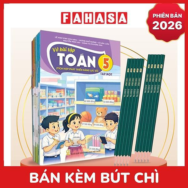 Sách Giáo Khoa Bộ Lớp 5 - Tích Hợp Phát Triển Năng Lực Số - Sách Bài Tập (Bộ 12 Cuốn) (Phiên Bản 2026) - Kèm 10 Bút Chì
