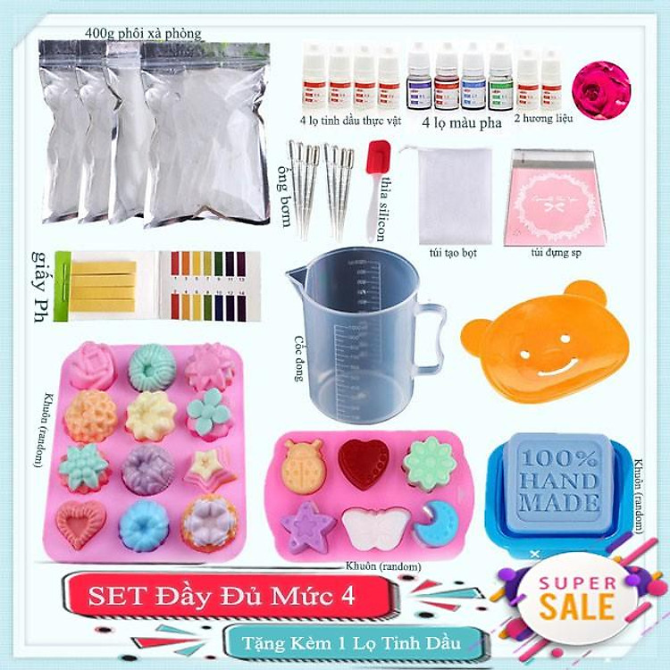 Bộ Dụng Cụ Đầy Đủ Làm Xà Phòng Handmade DIY
