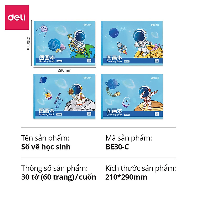 Vở Vẽ Học Sinh A4 Deli (60 trang) - Ảnh 6