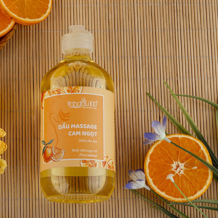 Dầu massage body Cam ngọt dành cho Spa và Gia Đình - Dưỡng da, Thư giãn 500ml