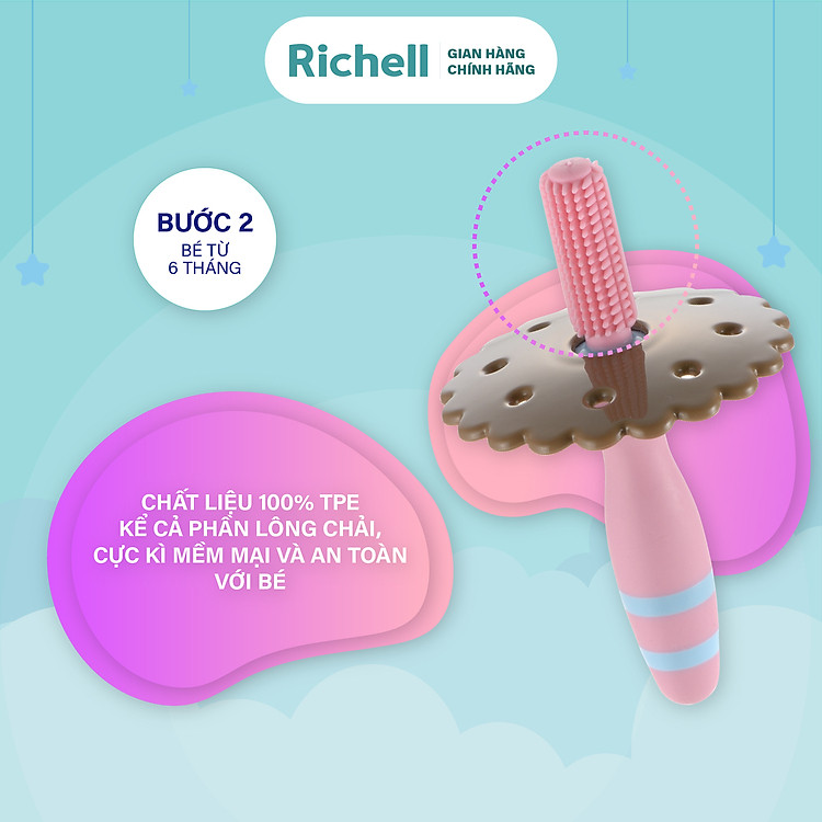 Bàn chải đánh răng trẻ em Richell Chính hãng Ưu đãi - Hình ảnh 5
