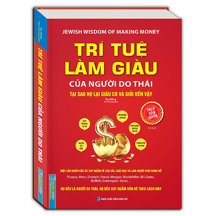 Sách Businessbooks - Trí tuệ làm giàu của người Do thái- Tại sao họ lại giàu và giỏi đến vậy- (Bìa cứng) - Tái bản