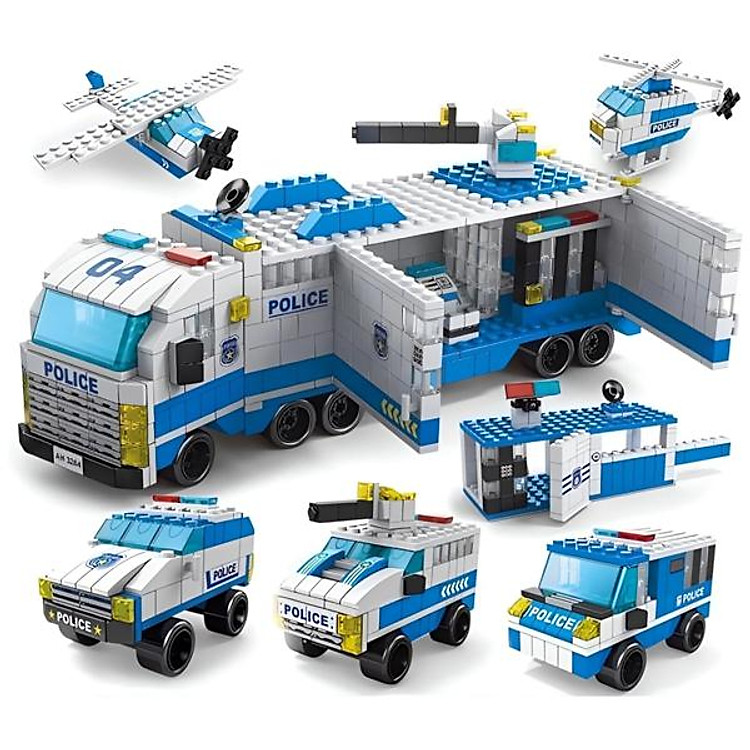 Đồ Chơi Lắp Ráp Xe Cảnh Sát 6 Trong 1 Chính hãng Tiết kiệm - Hình ảnh 2