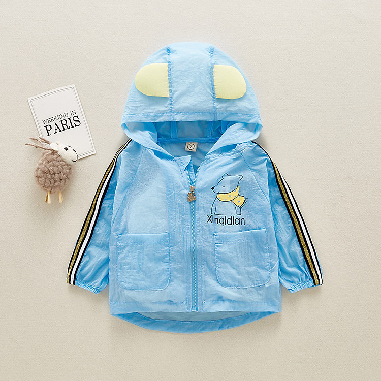 ÁO NẮNG TRẺ EM MÀU XANH