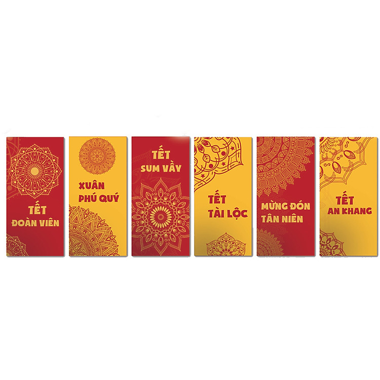 Combo Xấp Bao Lì Xì Ruột Đỏ Tân Niên
