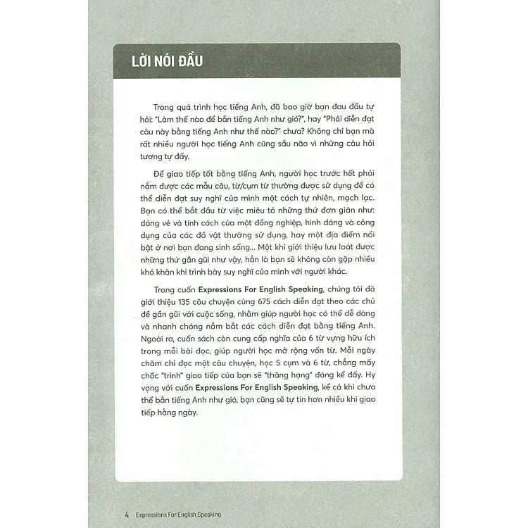 EXPRESSIONS FOR ENGLISH SPEAKING (1 Ngày 5 Cụm 6 Từ : 100+ Chủ Đề Về Đời Sống) - Ảnh 5