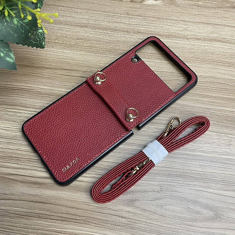 Ốp lưng dành cho Galaxy Z Flip4 Likgus da kèm dây đeo- Hàng chính hãng