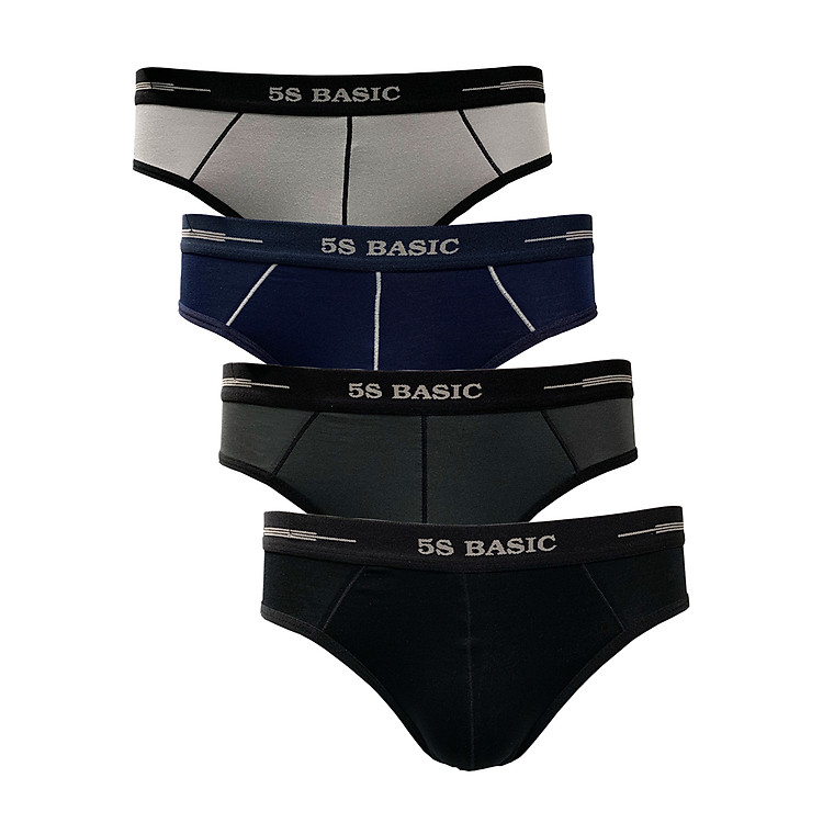 Set 4 Quần Lót Nam 5S (5BF020-05TG) Cạp 2,5cm Chất Liệu Cotton Cao Cấp