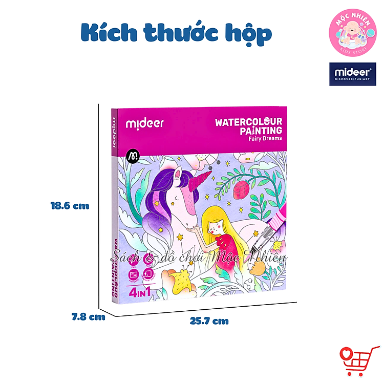 Bộ tranh tô màu nước 4in1 Mideer Chính hãng Tiết kiệm - Hình ảnh 3