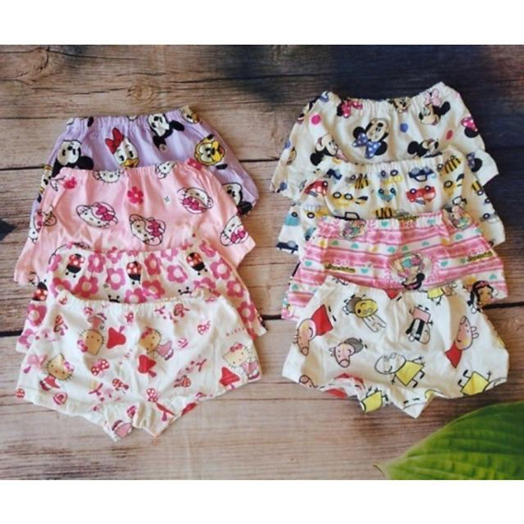 Combo 4 quần lót đùi bé gái Lee Lee – Cotton mềm, họa tiết siêu dễ thương