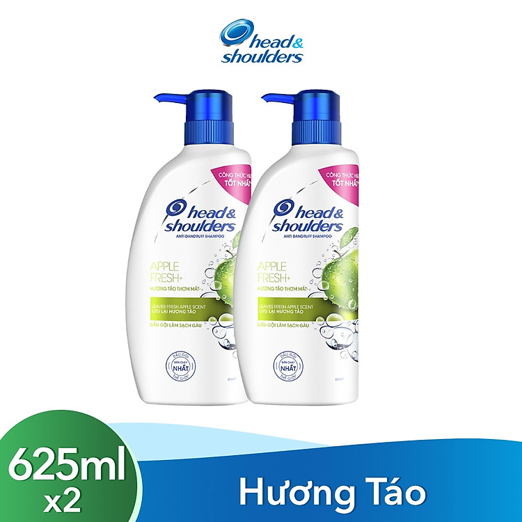Combo 2 Dầu Gội HEAD & SHOULDERS Hương Táo 625ml