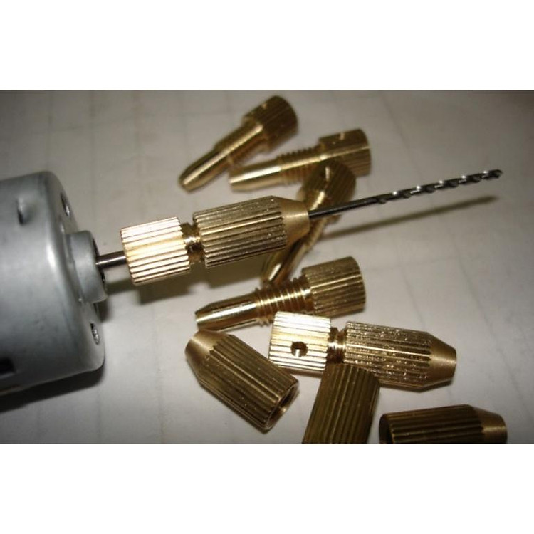 Đầu giữ khoan mini kiểu 1 nhiều kích thước / Đầu kẹp mũi khoan dùng cho motor mini trục 2mm 2.3mm 3.17mm