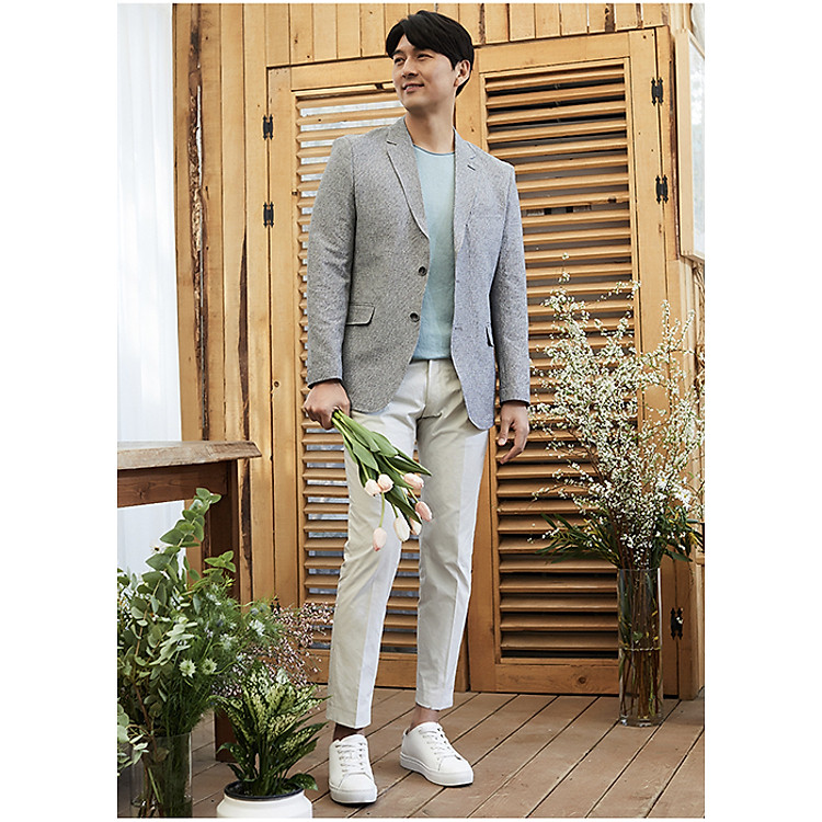 ÁO BLAZER NAM KIỂU HÀN QUỐC MÀU XÁM - YKC19653