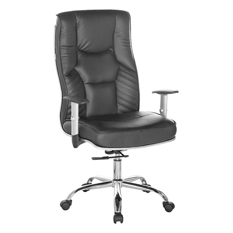 Ghế Trưởng Phòng Tay Điều Chỉnh Chân Thép Mạ Cao Cấp IBIE IB205B - Đen