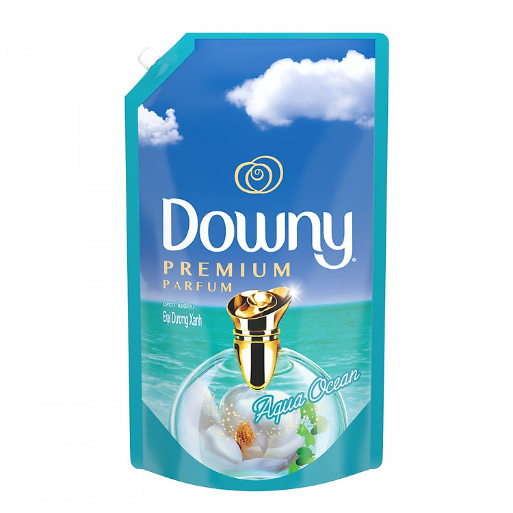 Nước Xả Vải Downy Đại Dương Xanh đậm đặc Dạng Túi 1.3L