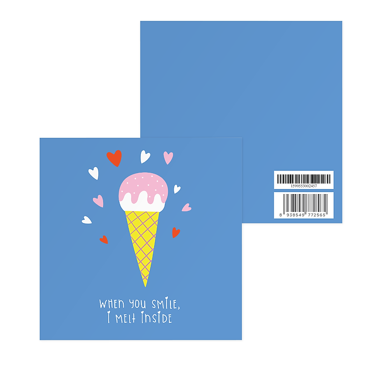 Thiệp tình yêu vuông 12x12 cm - Ảnh 3