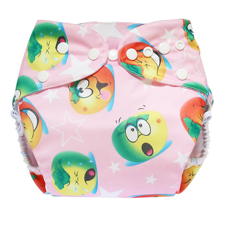 Tã vải Đêm Siêu chống tràn BabyCute size M (8-16kg) (Vỏ + Lót) - Họa tiết bé gái