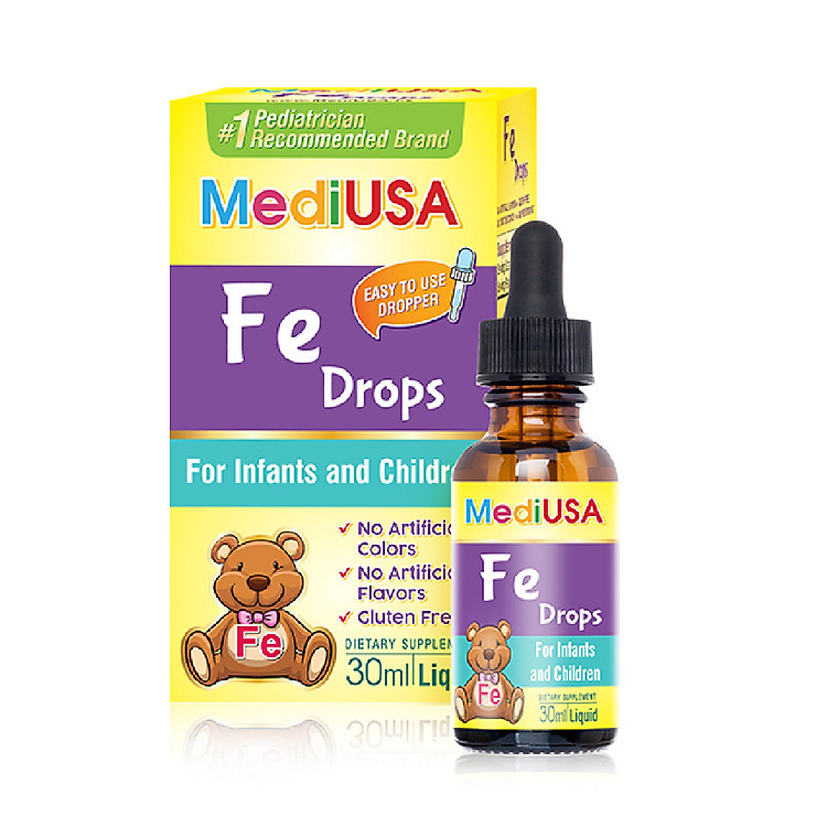 Mua tại Lazada: MediUSA Fe Drops - Sắt cho trẻ em Hàng chuẩn Chính hãng, giá tốt