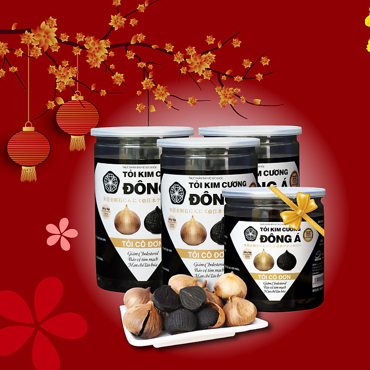 Tỏi Kim Cương Đông Á - Combo 3 hộp tỏi đen cô đơn 300G - SX theo công nghệ Nhật Bản, hỗ trợ tốt cho sức khỏe - Kiểm nghiệm chất lượng bởi Bộ Y Tế, Intertek -