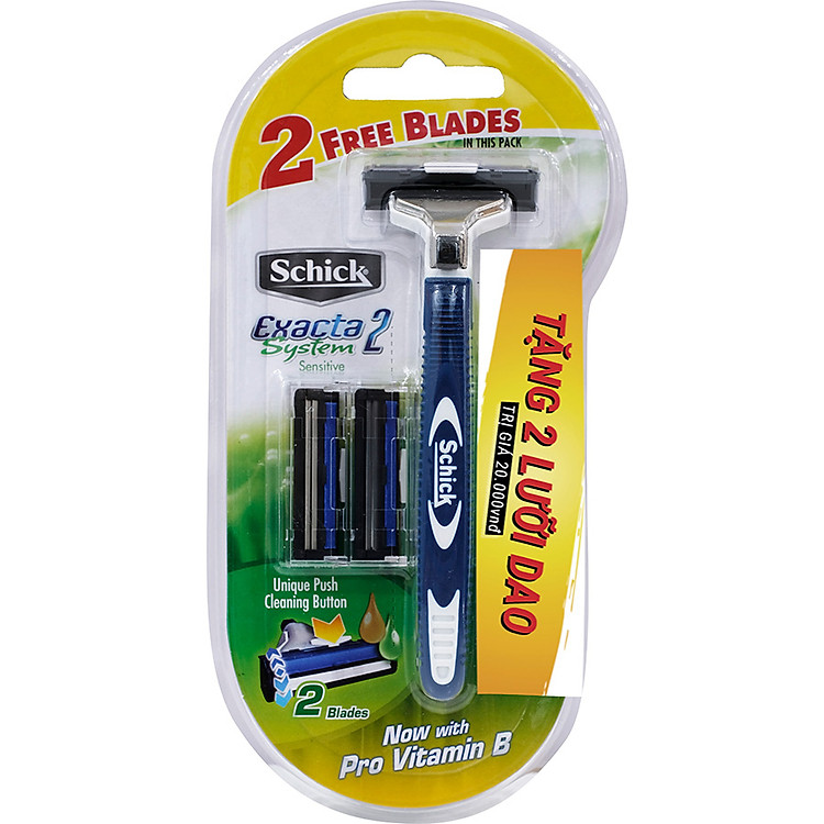 Bộ 1 Cán Và 2 Lưỡi Dao Cạo Schick Execta2 System - 100270790 - 4891228410049