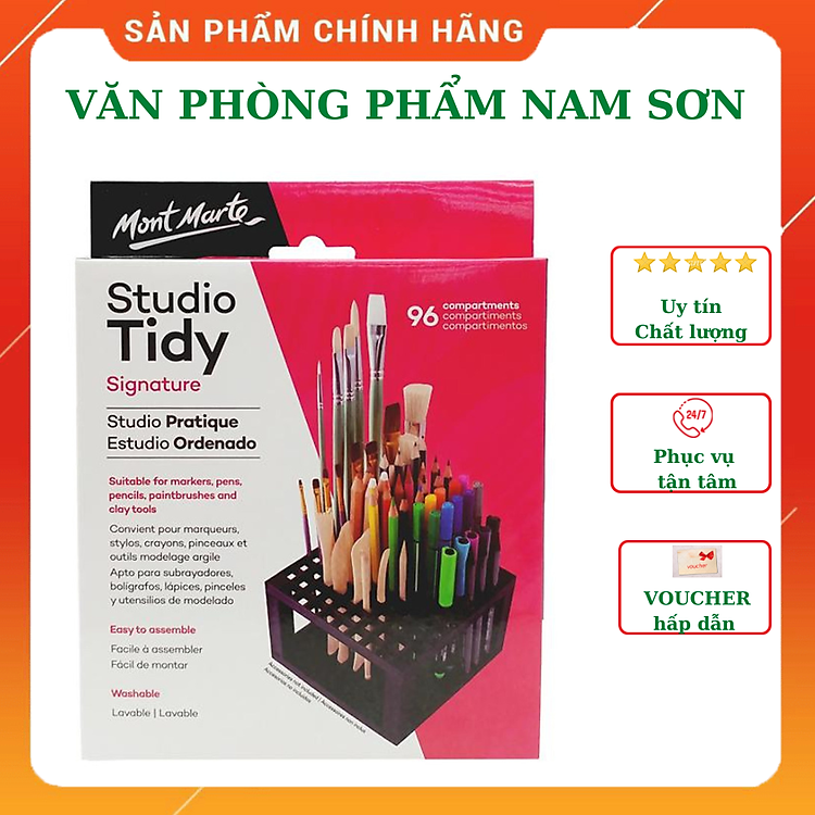 Khay cắm bút/cọ 96 lỗ Studio Tidy Mont Marte