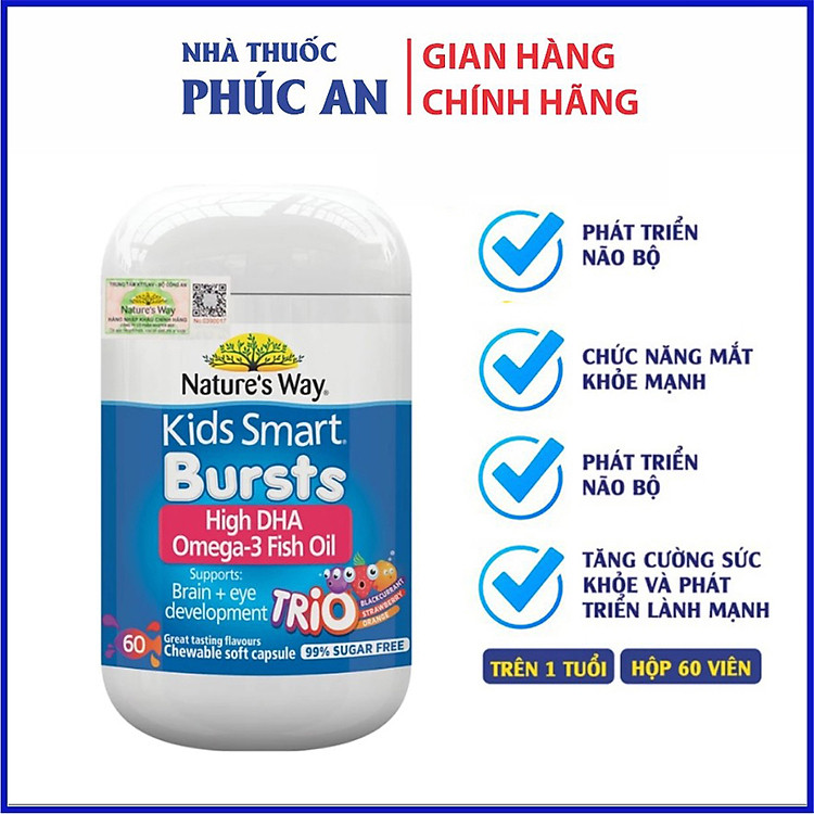 Tìm mua tại Avakids:Viên nhai dầu cá Nature's Way DHA cho bé Tin cậy, tràn ngập Khuyến mãi, Ưu đãi
