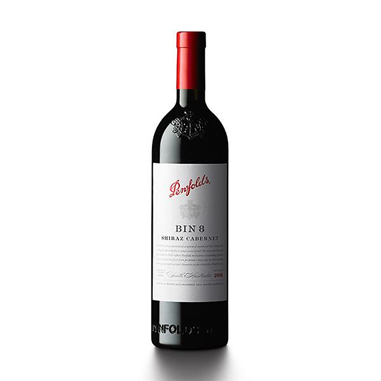 Rượu vang đỏ Úc Penfolds Bin 8 Cabernet Shiraz 750ml 14,5% - Không hộp