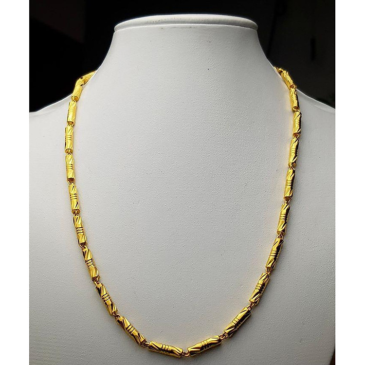 Dây Chuyền Nam Đốt Tròn Trúc Mạ Vàng Không Bay Màu + TẶNG LÁ BỒ ĐỀ MAY MẮN TÀI LỘC ĐỂ VÍ ĐIỆN THOẠI