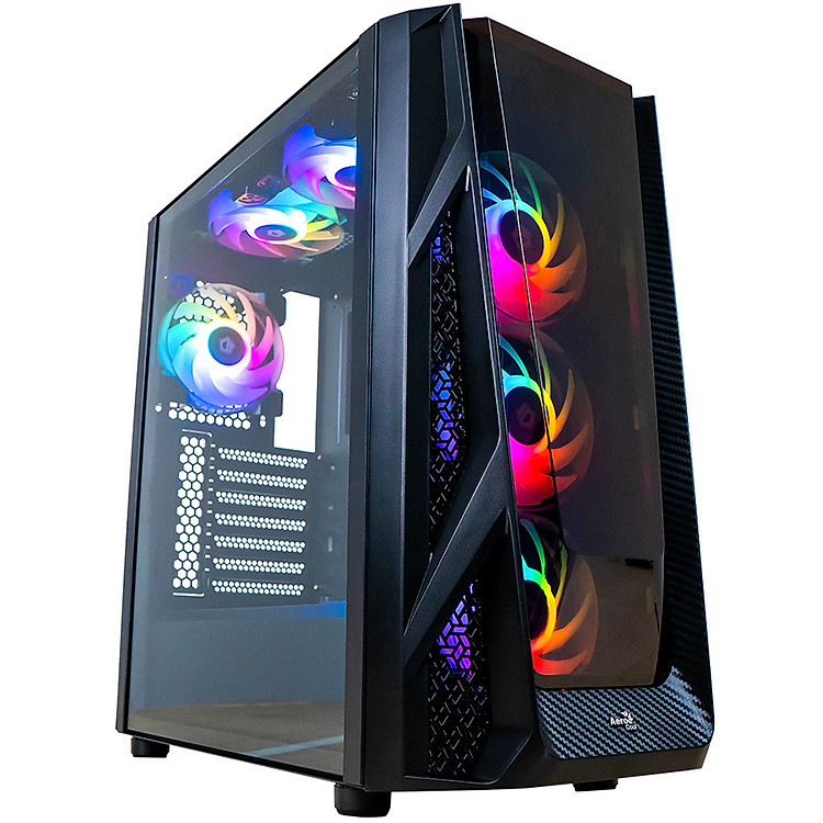 Vỏ Case máy tính AEROCOOL NIGHT HAWK - KÍNH CƯỜNG LỰC - Hàng Chính Hãng