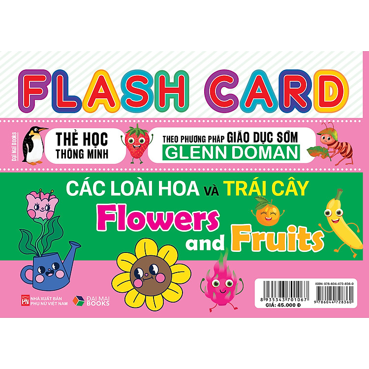 Sách - Flash Card : Thẻ học thông minh : Theo phương pháp giáo dục sớm : Glenn Doman ( Đại Mai ) - lẻ tùy chọn