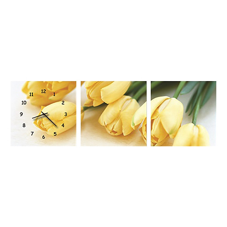 Tranh Đồng Hồ Suemall HL1233 - Tulip Vàng
