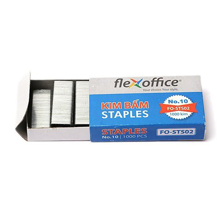 Kim bấm số 10 Flexoffice FO-STS02 (5 chiếc)