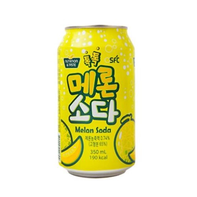 Nước Soda Vị Dưa Lưới SFC Hàn Quốc lon 350ml