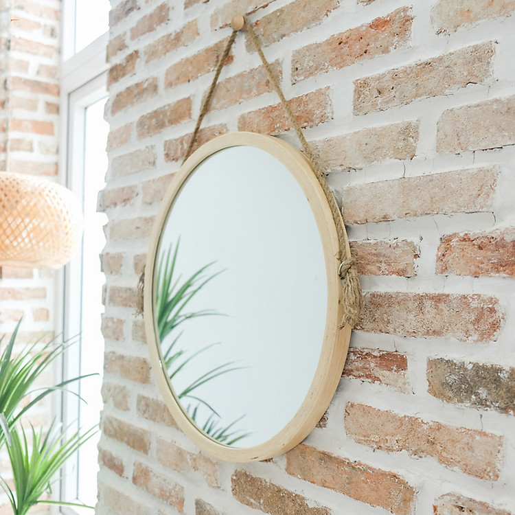 Gương Tròn Soi Treo Tường BEYOURs Khung Gỗ Decor - Mia-Circle-Mirror Trang Điểm - Nội Thất Phòng Khách, Phòng Ngủ