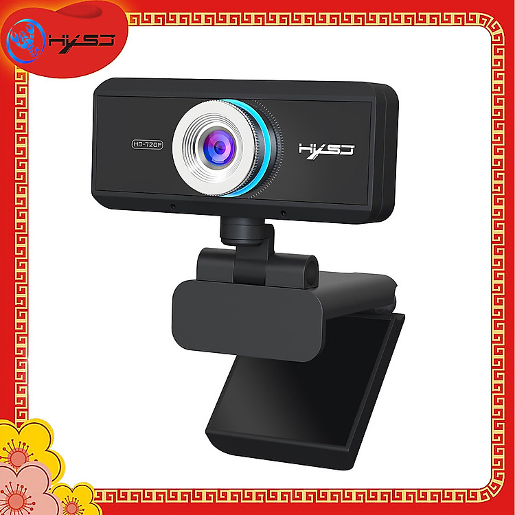 Webcam HXSJ S90 HD 720P USB3.0 2.0 Có Thể Điều Chỉnh 360° Kèm Mic Cho Cuộc Gọi Video - Hàng Chính Hãng