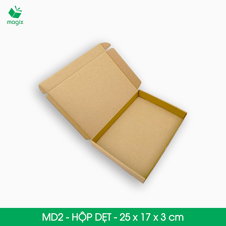 Hộp carton trơn MD2 (25x17x3 cm, 25 thùng) - Ảnh 5