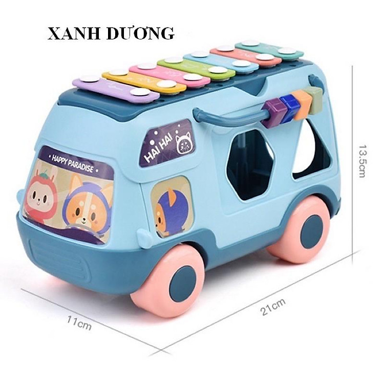 Mua XE BUS THẢ HÌNH ÂM NHẠC - Hồng Chính hãng Giá tốt - Hình ảnh 2