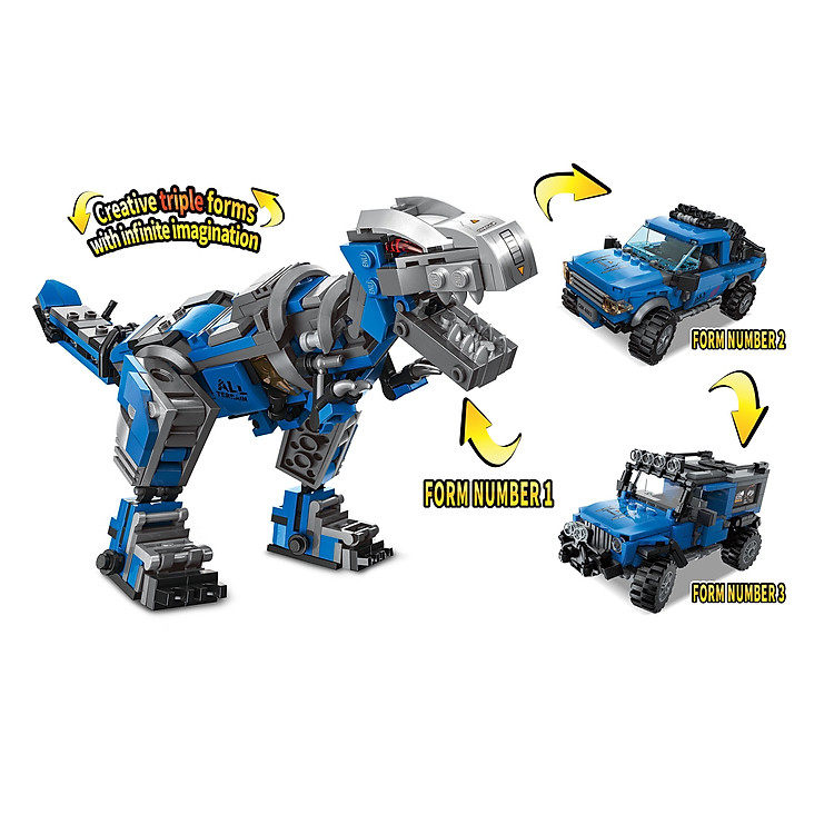 Đồ chơi lắp ghép Qman 4803 Khủng long Chính hãng Tiết kiệm - Hình ảnh 5