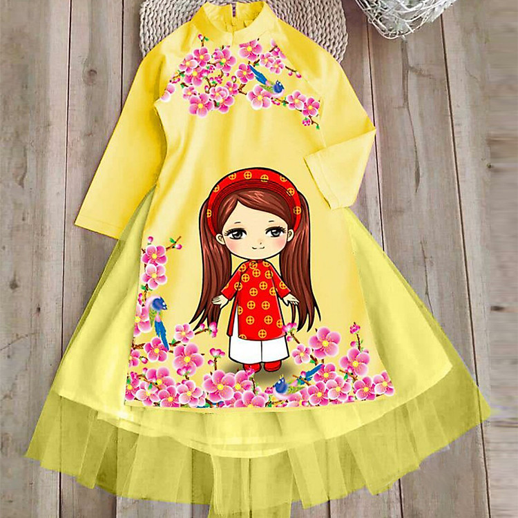 Áo Dài Bé Gái Nàng Út Vui Xuân ADBG-157175217