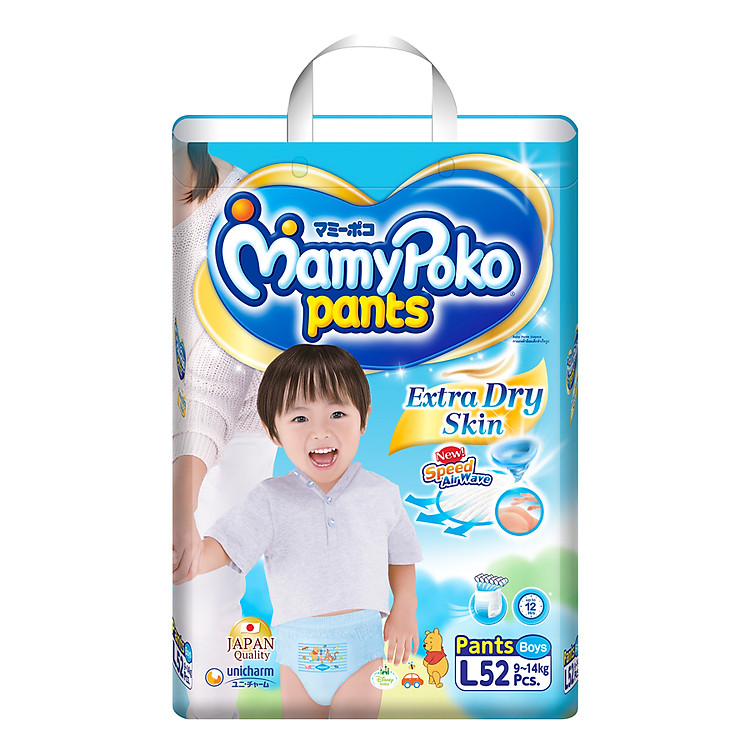 Tã Quần Bé Trai Gói Siêu Lớn MamyPoko L52 (52 Miếng)