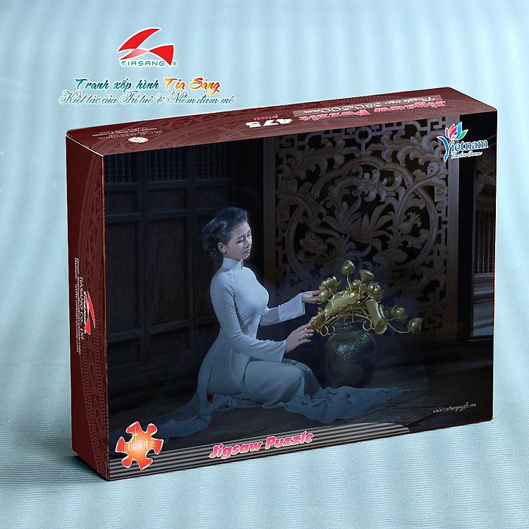 Mua tại Tiki: Tranh xếp hình 475 mảnh Áo dài Việt Nam Chính hãng Giá rẻ