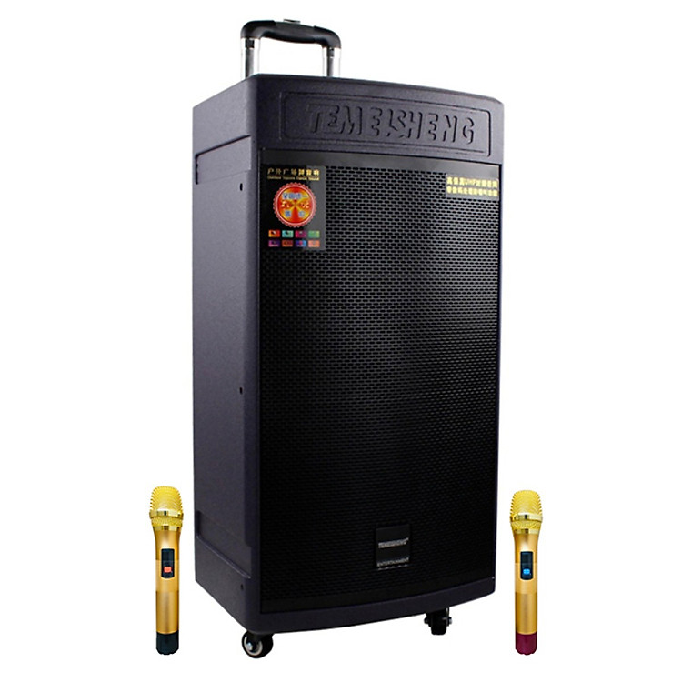 Loa kẹo kéo karaoke bluetooth Temeisheng GD1508 - Hàng nhập khẩu