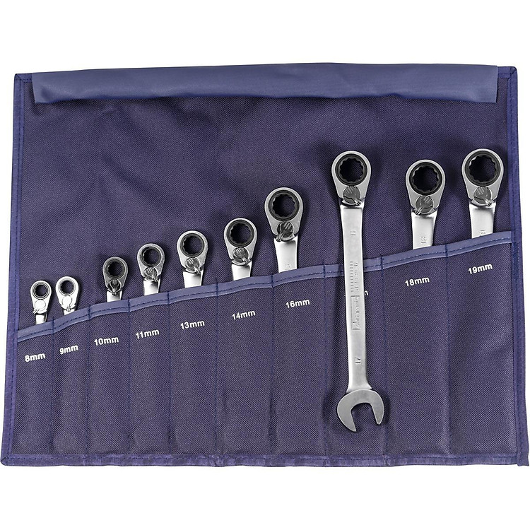 Bộ Cờ Lê Miệng, Vòng Tự Động Đầu 15° Garant 10 Cây - Hàng Chính Hãng 100% từ Đức